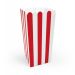  Popcornbägare, Röd-vit, 6-pack