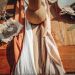  Krepptyg bomull - Camelia, 28x500cm