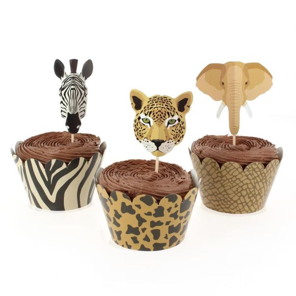  Cupcake-set - Safari, 6-pack