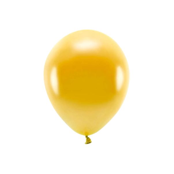  EKO metallskimrande ballonger - Guld, 30cm, 10-pack