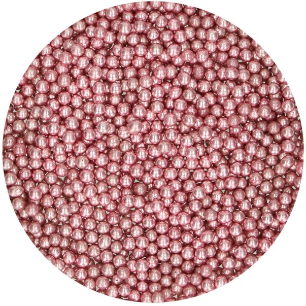 FunCakes Sockerpärlor - Metallic Pink, 80g