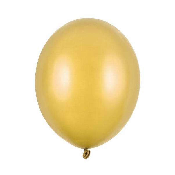  Metallskimrande ballonger - Guldfärgade, 30cm, 10-pack