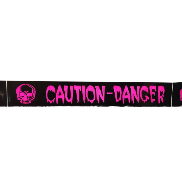  Avspärrningsband Svart/Rosa - Caution - Danger, 6m