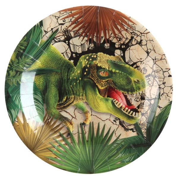  Papperstallrikar - Jurassic Dino, 10-pack, 22,5cm