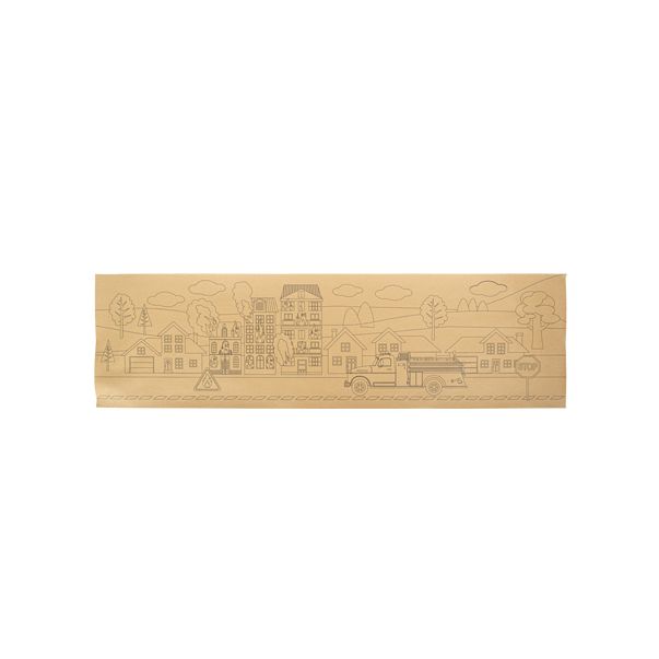  Bordslöpare med färgläggningsbild, Brandman, Papper, 40cmx140cm
