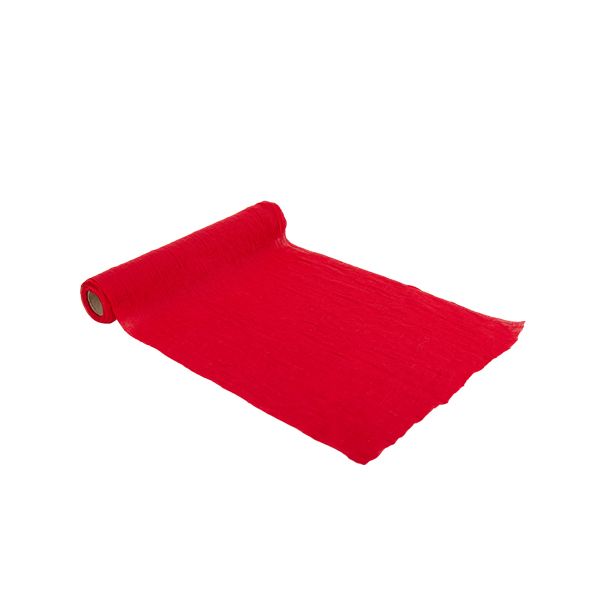  Bordslöpare - Muslin, Röd, 28x500cm