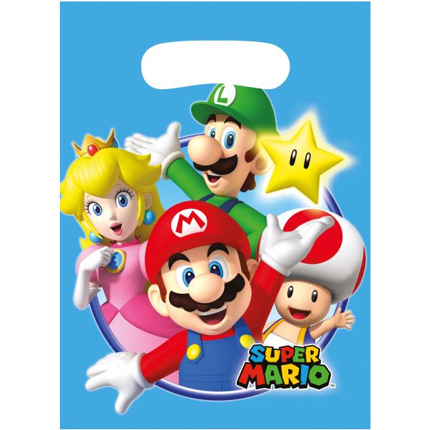  Presentpåsar - Super Mario, 8-pack