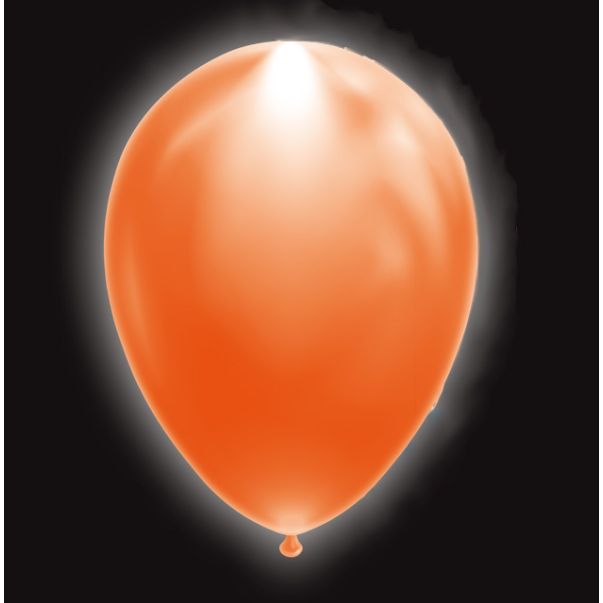  LED-ballonger - Orange, 30cm, 5-pack