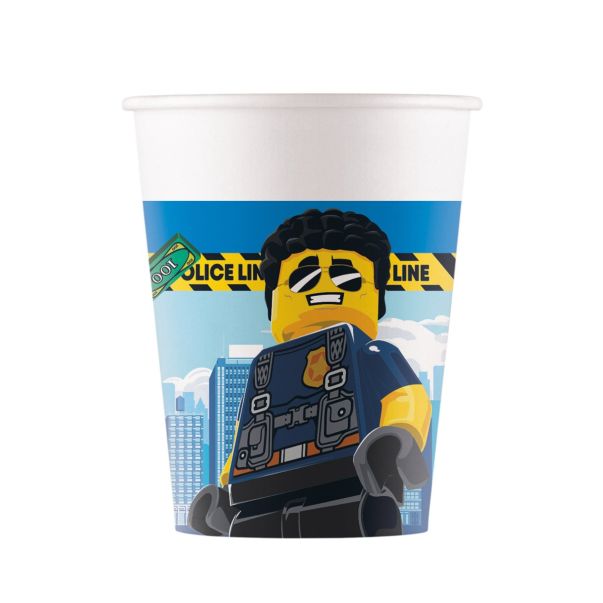  Pappersmuggar - Lego City Polis, 8-pack