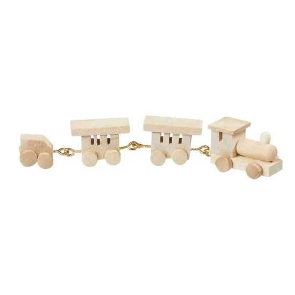  Miniatyr - Leksakståg i trä, 9,7cm
