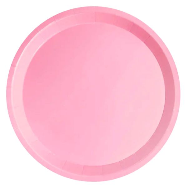  Papptallrikar - Rosa, Ø17 cm, 12 st