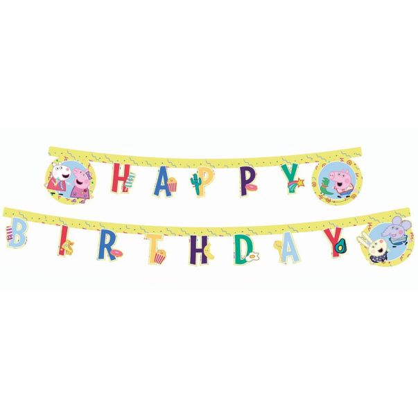  Greta Gris Banderoll - Happy Birthday