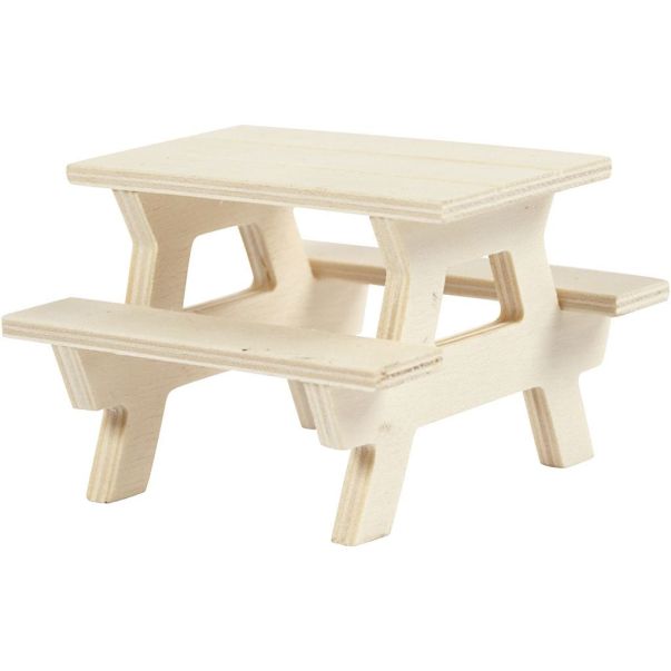  Miniatyr - Picknickbord i trä