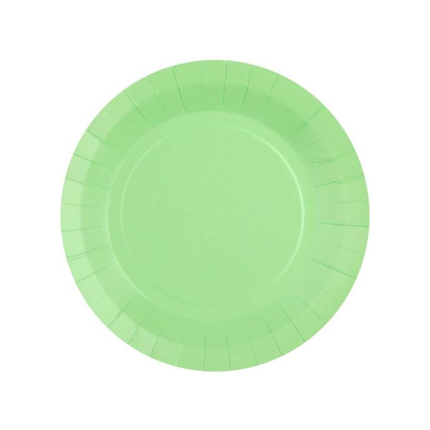  Papptallrikar - Mintgrön, 18cm, 10-pack