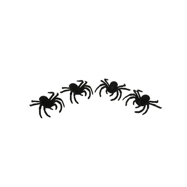  Spindlar -  Svart sammet, 7,5cm, 4-pack