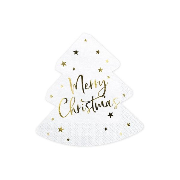  Servetter - Julgran Merry Christmas, 20-pack