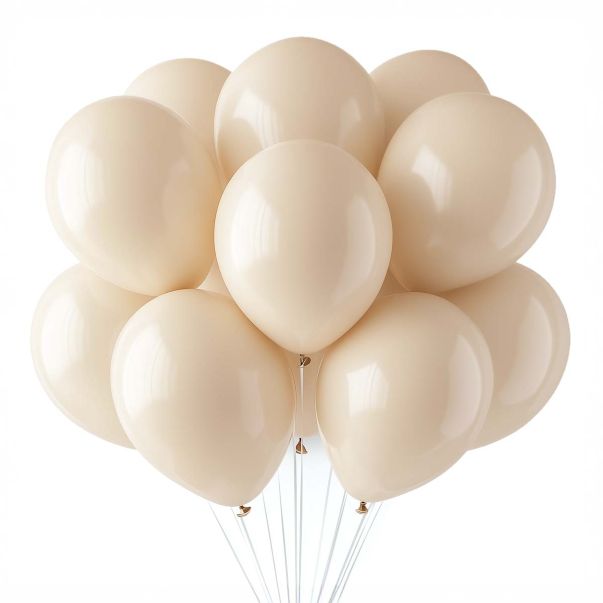  Starka ballonger - Alabaster, 27cm, 10-pack